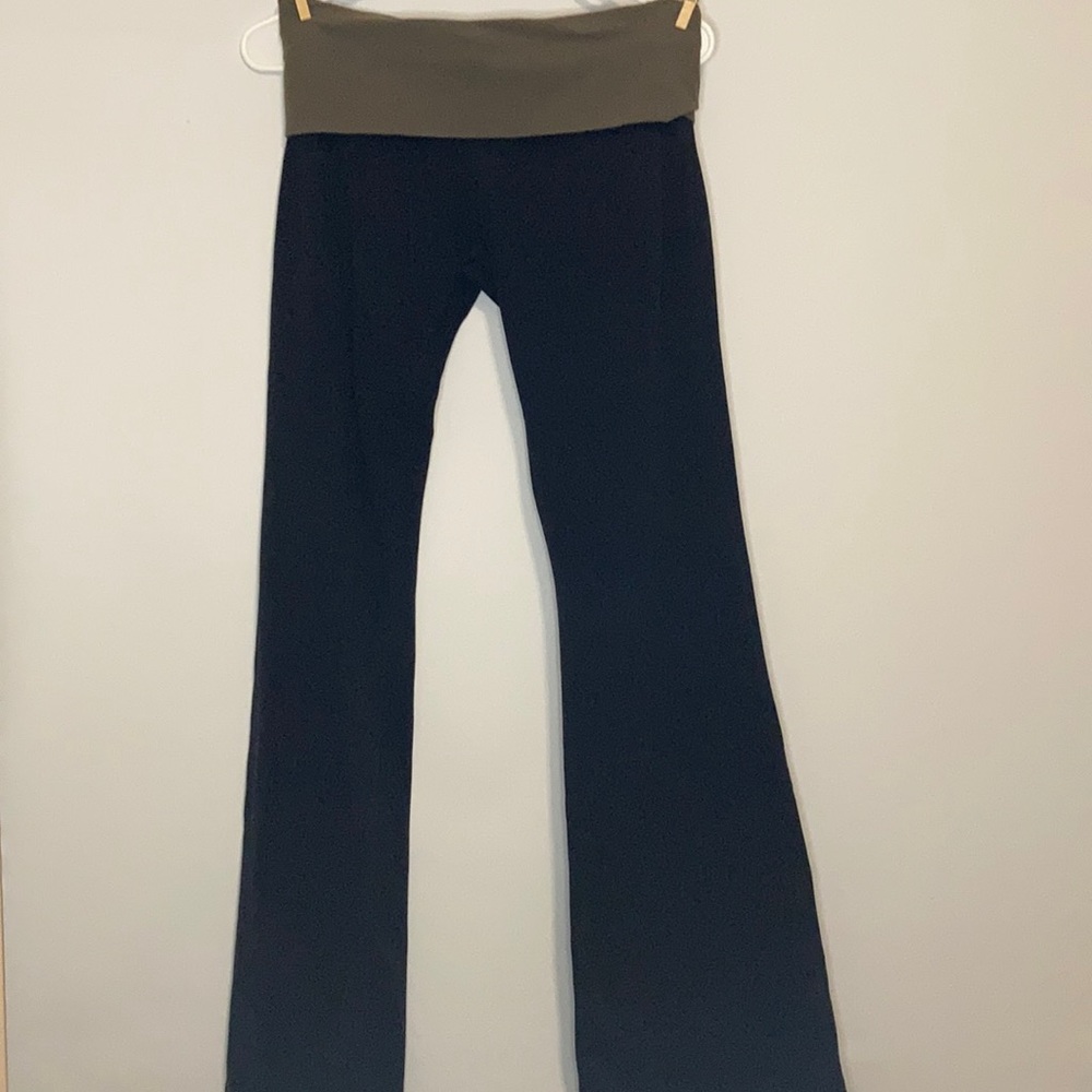 Black and olive yoga pants